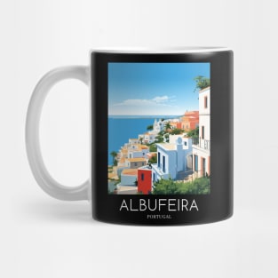 A Pop Art Travel Print of Albufeira - Portugal Mug